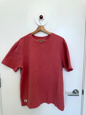 Kangol Heathered Coral Red Short Sleeve T-Shirt Embroidered Logo Men's XL / TG